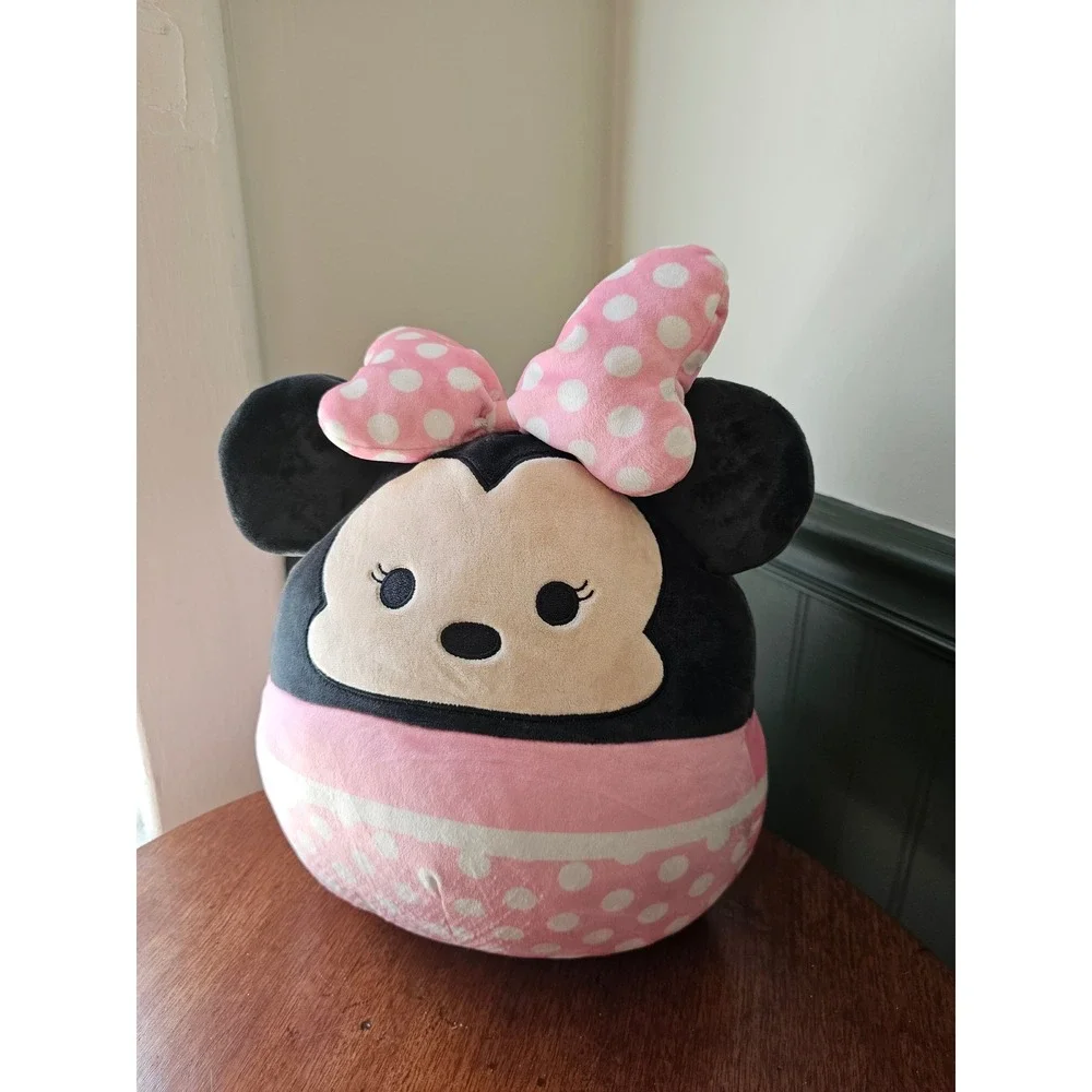 Disney Squishmallows Minnie Mouse Pink Polka Dot Bow Plush 14‎ inch SQK1014